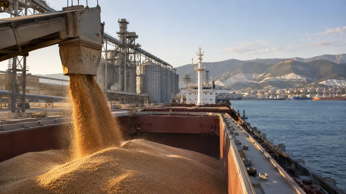 United Grain Company grain logistics from intervention fund to Novorossiysk terminal