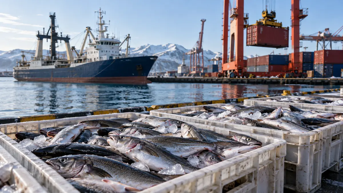 Russia's fish and seafood exports to China at the end of 2025