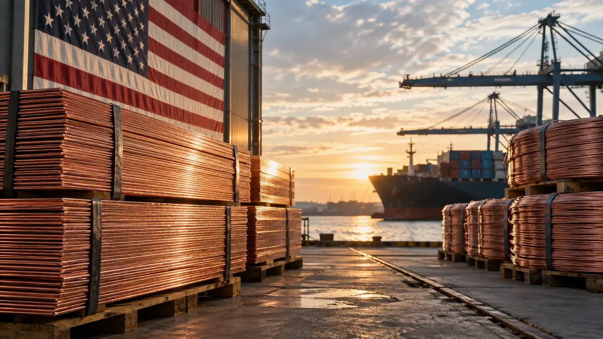 US copper market split from world prices by a 50% import tariff premium