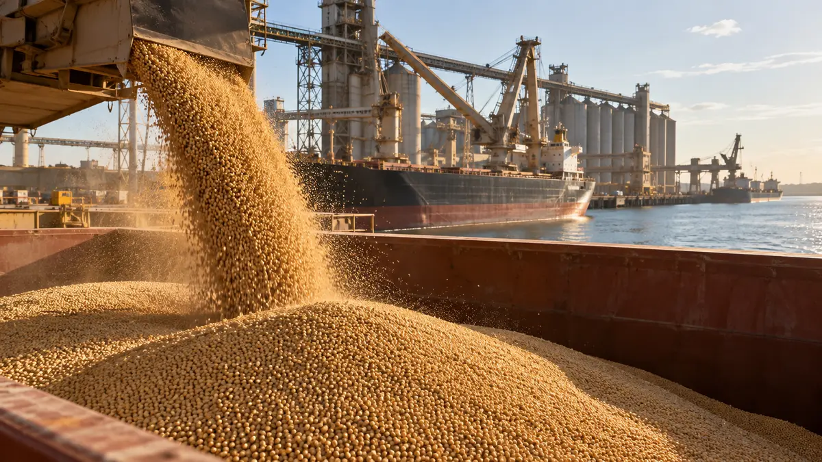 Argentine grain exports under a two-day export tax suspension in September 2025