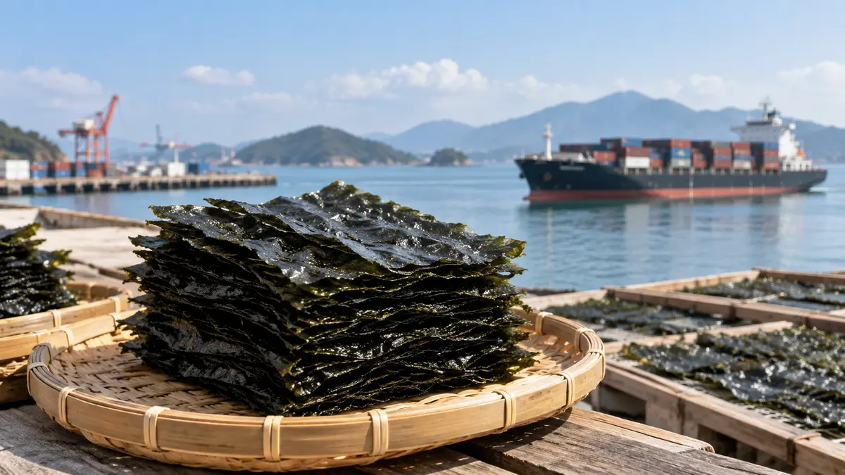 Record first-quarter exports of Korean dried seaweed