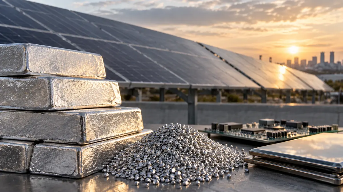Silver as an industrial metal: solar panels and electronics under price pressure