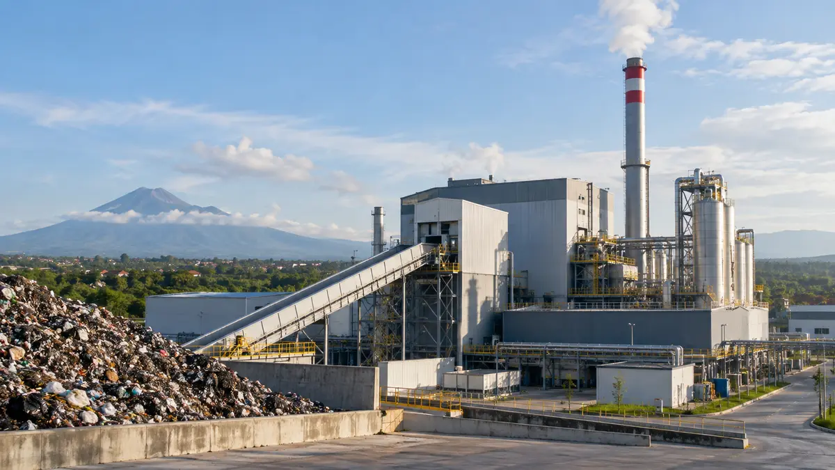 Pertamina's planned 30 MW waste-to-energy plant serving Yogyakarta, Sleman and Bantul