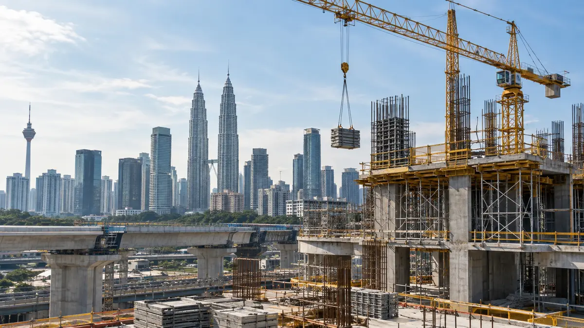 Malaysian construction sector growth in the second quarter of 2026 across building and civil engineering works